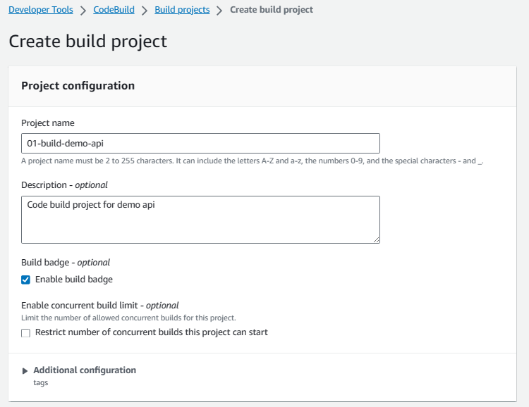 Create and configure AWS CodeBuild
